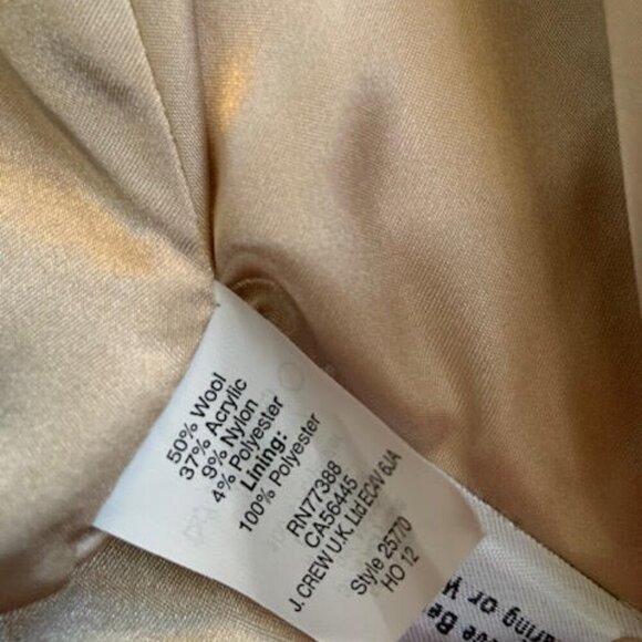 J Crew Orange Red Fringe Tweed Blazer - Picture 10 of 11